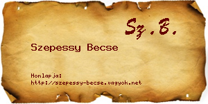 Szepessy Becse névjegykártya